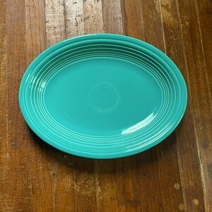 Turquoise Vintage Fiesta Oval Serving Platter Plate 11 1/2”